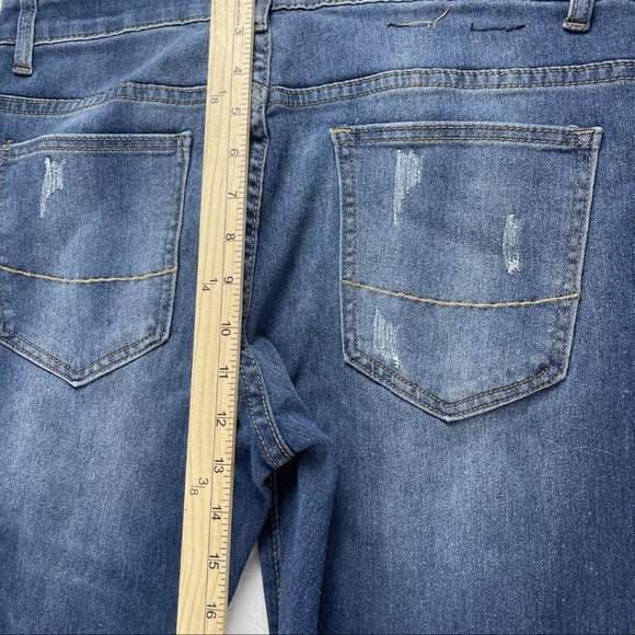 American Breed Women’s Size 34x32 Dark Blue Flag Skinny Boyfriend Patriotic - Picture 8 of 9